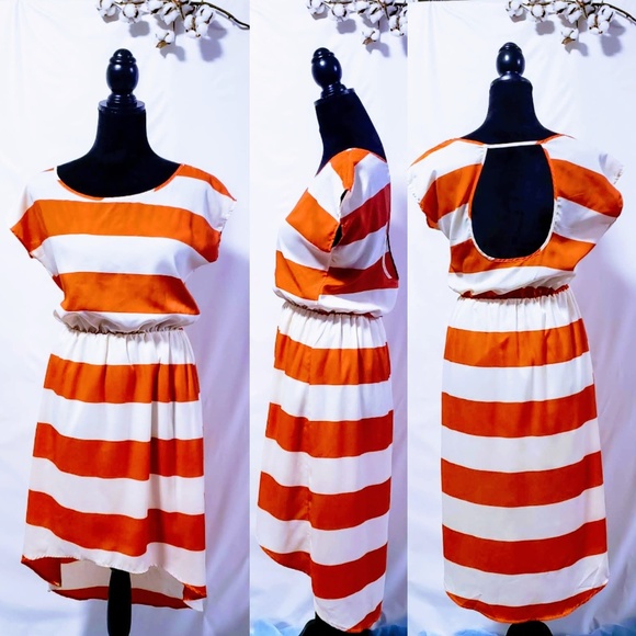 Love Culture Dresses & Skirts - 5/$25🎉 Love Culture Orange & Cream dress  S